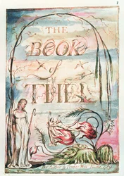 Le Livre de Thel; Page de titre, 1789